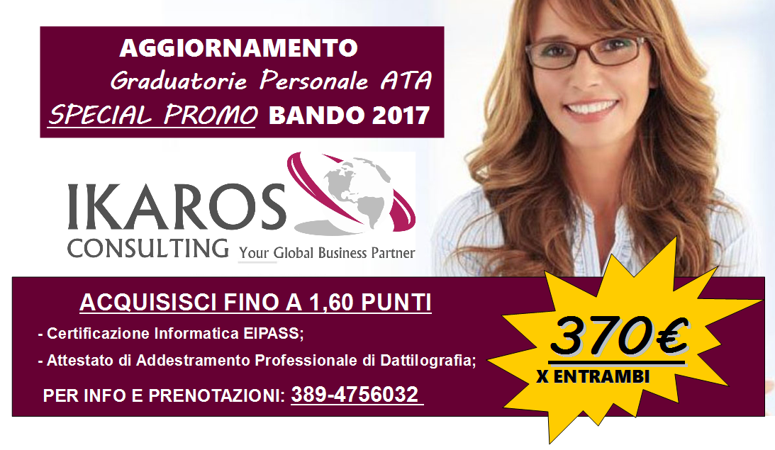 Attestato di Dattilografia, Addestramento Professionale di Dattilografia, Certificazione Eipass), Punti Graduatorie ATA 2017